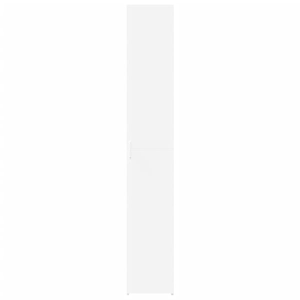 vidaXL Kaappi valkoinen 30x42,5x185 cm tekninen puu
