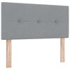vidaXL Päätylevy päätyllä Vaaleanharmaa 90 cm Nahkavaatetus