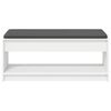 vidaXL Halli penkki tyynyll&auml; hyllyll&auml; Valkoinen 103 x 38 x 45 cm