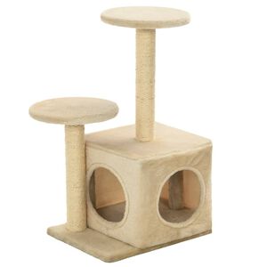 vidaXL Kissan kiipeilypuu sisal-pylv&auml;ill&auml; 60 cm beige
