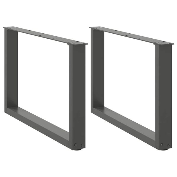 vidaXL Sohvap&ouml;yd&auml;n jalat U-muotoiset 2 kpl antrasiitti 70x(42-43) cm ter&auml;s