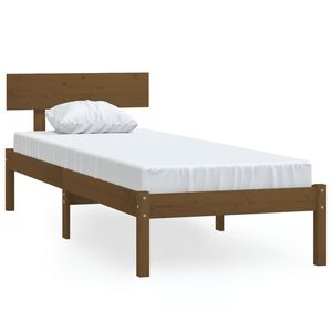 vidaXL S&auml;ngynrunko hunajanruskea t&auml;ysi m&auml;nty 90x190 cm Single