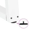 vidaXL Ruokapöydän jalat V-muotoiset 3 kpl valkoinen 100 x (72-73,3) cm teräs