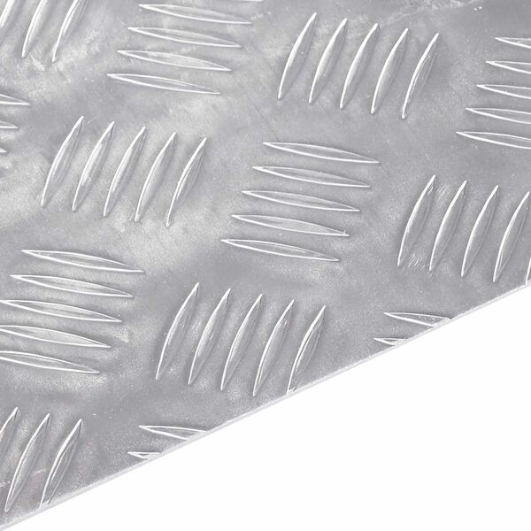 vidaXL Portaan askelma Suorakaide 4 pcs Hopea 50 x 25 cm Alumiini