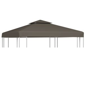 vidaXL Kaksikerroksinen huvimajan katto 310 g/m&sup2; 3x3 m harmaanruskea
