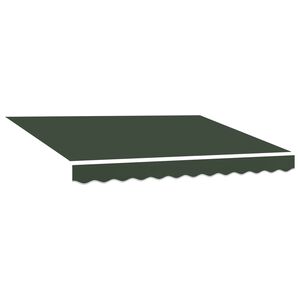 vidaXL Markiisin vaihtokangas Tummanvihre&auml; 236 x 195 cm Polyesteri
