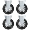 vidaXL Rullapyörät kiinteät 4 kpl 200 mm