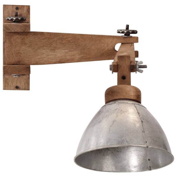 vidaXL Sein&auml;valaisin 25 W vintage hopea E27