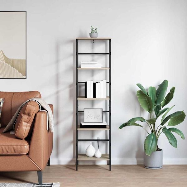 vidaXL Kirjahylly Sonoman tammi 40 x 29,5 x 149 cm Tekninen puu