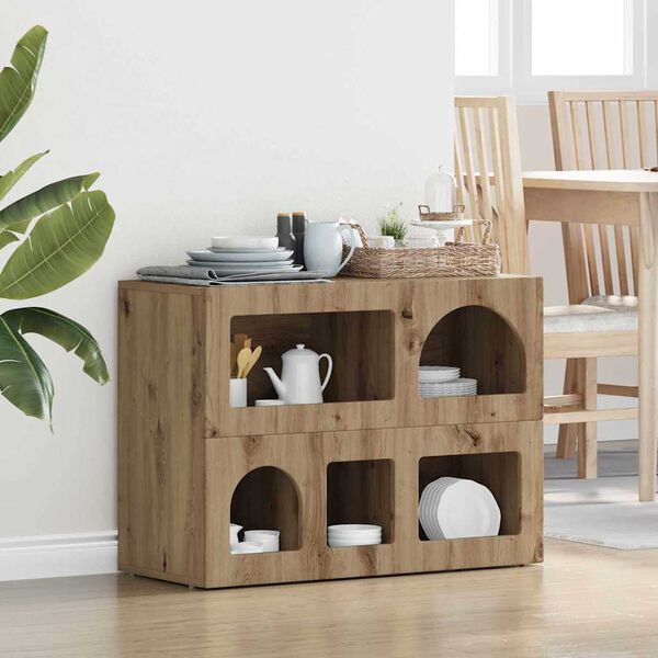 vidaXL Sivup&ouml;yt&auml; Artisan tammi 80.5 x 35 x 59 cm Tekninen puu