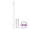 vidaXL Kaapin kahvat 10 kpl hopea 320 mm ruostumaton ter&auml;s