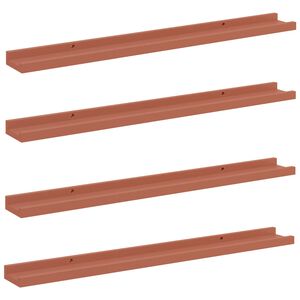 vidaXL Sein&auml;hylly 4 kpl Punainen 80 x 9 x 3 cm Tekninen puu