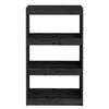 vidaXL Kirjahylly/tilanjakaja musta 60x30x103,5 cm täysi mänty