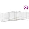 vidaXL Kaarevat kivikorit 5 kpl 400x50x100/120 cm galvanoitu rauta