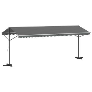 vidaXL Itsen&auml;inen markiisi 6 x 3 m Polyesteri Harmaa