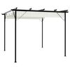 vidaXL Pergola sisäänvedettävällä katolla kermanvalkoinen 3x3 m teräs