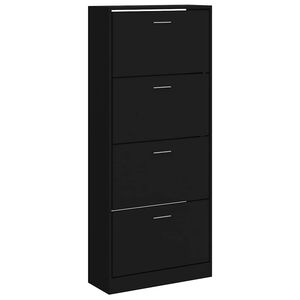 vidaXL Kenk&auml;kaappi musta 63x24x147 cm tekninen puu