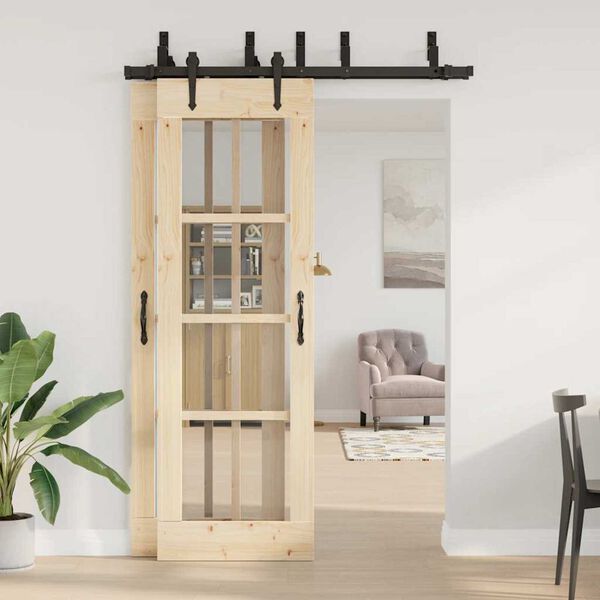 vidaXL Liukuoven asennussarja teräs 152,5 cm musta