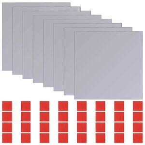 vidaXL Peilit 8 kpl Hopea 20,5 x 20,5 x 0,4 cm Laadukas lasi Neli&ouml;