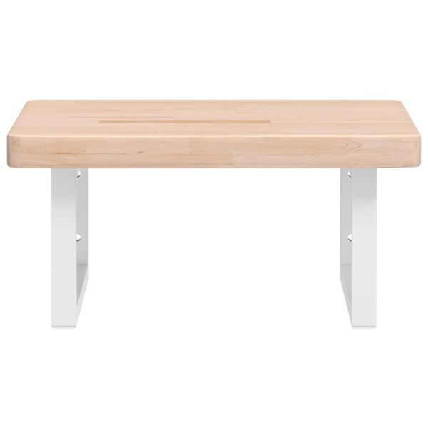 vidaXL Pesuallashylly seinälle teräs ja täysi tammi