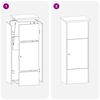 vidaXL Pakettipostilaatikko Antrasiitti 44,5 x 29 x 110,5 cm Ter&auml;s