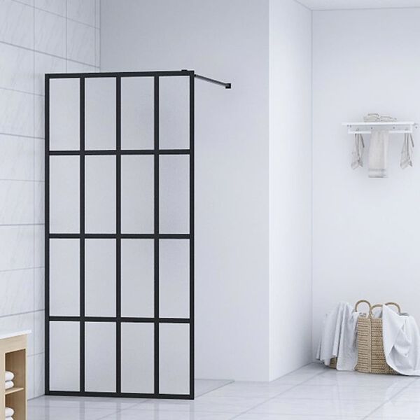 vidaXL Walk-in Suihkun sein&auml;ke karkaistu huurrelasi 80x195 cm