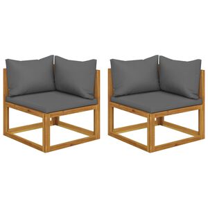 vidaXL Kulmasohvapalat 2 kpl tyynyill&auml; t&auml;ysi akasiapuu