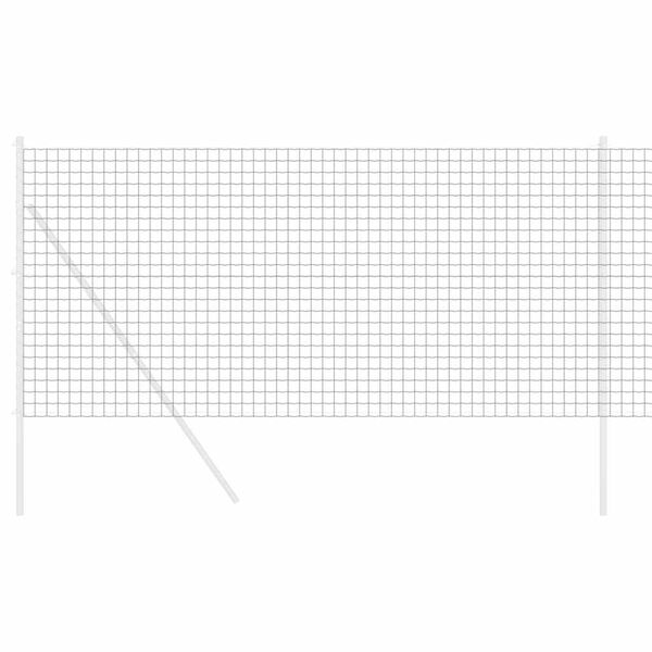 vidaXL Euroaita Harmaa 1 x 25 m PVC-pintainen rauta