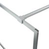 vidaXL Walk-in suihkuseinäke hopea 100x195 cm kirkas ESG-lasi