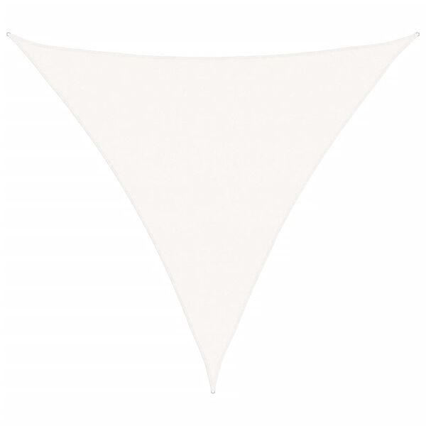 vidaXL Aurinkovarjopurje HDPE kolmikulmainen 5x5x5 m valkoinen