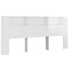 vidaXL S&auml;ngynp&auml;&auml;ty s&auml;ilytystilalla korkeakiilto valk 220x18,5x104,5 cm
