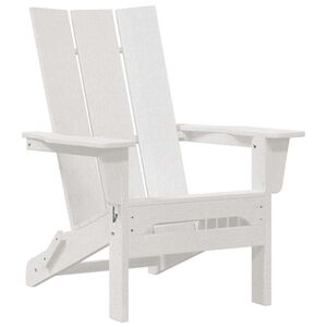 vidaXL K&auml;yt&auml;nn&ouml;llinen Adirondack-tuoli Valkoinen 80,5 x 74,5 x 92 cm