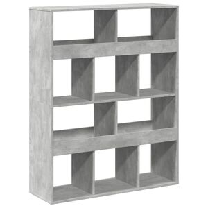 vidaXL Huoneenjakaja betoninharmaa 100x33x125,5 cm tekninen puu
