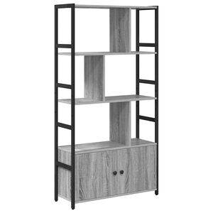 vidaXL Kirjahylly 80 x 30 x 155,5 cm Tekninen puu Harmaa sonoma