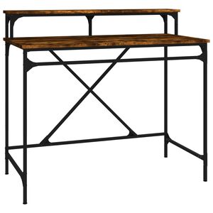 vidaXL Ty&ouml;p&ouml;yt&auml; savutammi 100x50x90 cm tekninen puu ja rauta