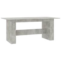 vidaXL Ruokapöytä betoninharmaa 180x90x76 cm lastulevy