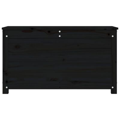 vidaXL Säilytyslaatikko musta 80x40x45,5 cm täysi mänty