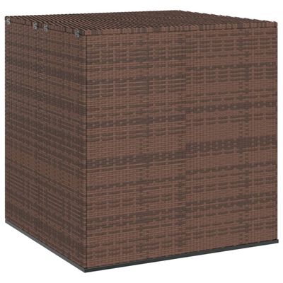 vidaXL Puutarhan säilytyslaatikko PE-rottinki 100x97,5x104 cm ruskea