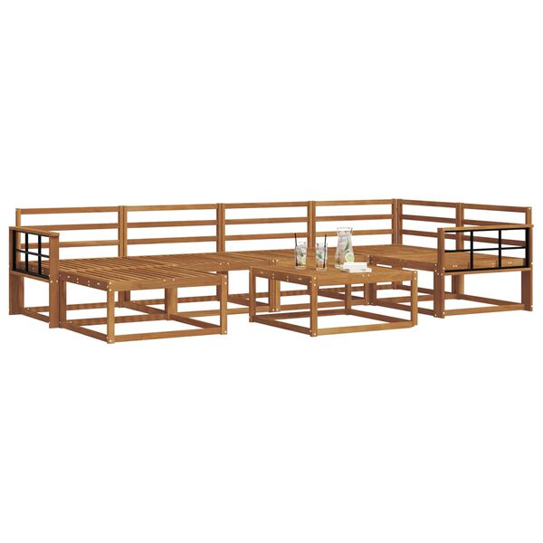 vidaXL Ulkosohvakokoelma 7 pcs Luonnollinen Tihe&auml; akasiapuu