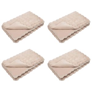 vidaXL Liukuestett&auml; sis&auml;lt&auml;v&auml; tekokaninannahkate Olite 4 kpl Beige