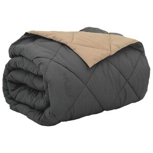 vidaXL Koko Vuoden Peitto Antrasiitti ja taupe 200 x 200 cm Mikrokuitu