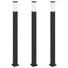 vidaXL Pollarivalot sensorilla 3 kpl 110 cm musta IP44