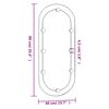 vidaXL Sein&auml;peili LED-valoilla 25x60 cm lasi ovaali