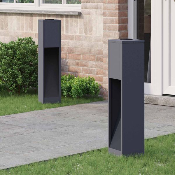 vidaXL Aurinkoinen LED-polkuvalo 2 pcs Antrasiitti