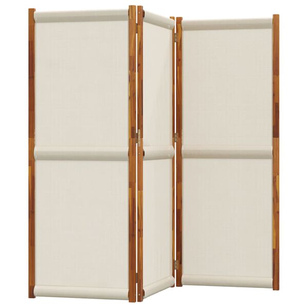 vidaXL 3-Paneelinen tilanjakaja vaaleanharmaa 210x180 cm
