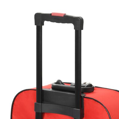 vidaXL Pehmeäpintaiset matkalaukut 3 kpl punainen Oxford kangas