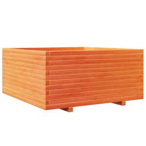 vidaXL Puutarhakukkalaatikko vahanruskea 100x100x49,5 cm t&auml;ysi m&auml;nty