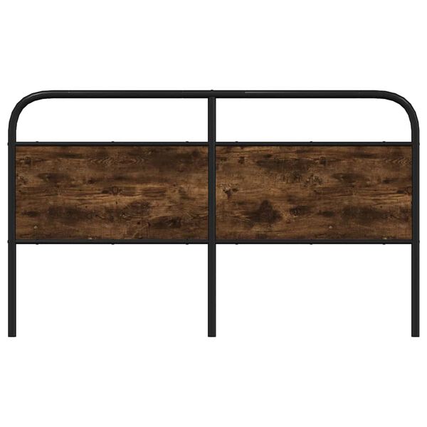 vidaXL Sängynpääty savutammi 160 cm teräs ja tekninen puu