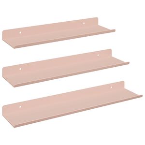 vidaXL Kelluva hylly 3 pcs Pinkki 40 x 9 x 2,5 cm Ter&auml;s