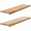 vidaXL Askelmat 2 kpl k&auml;sittelem&auml;t&ouml;n 100x25x2 cm t&auml;ysi tammi